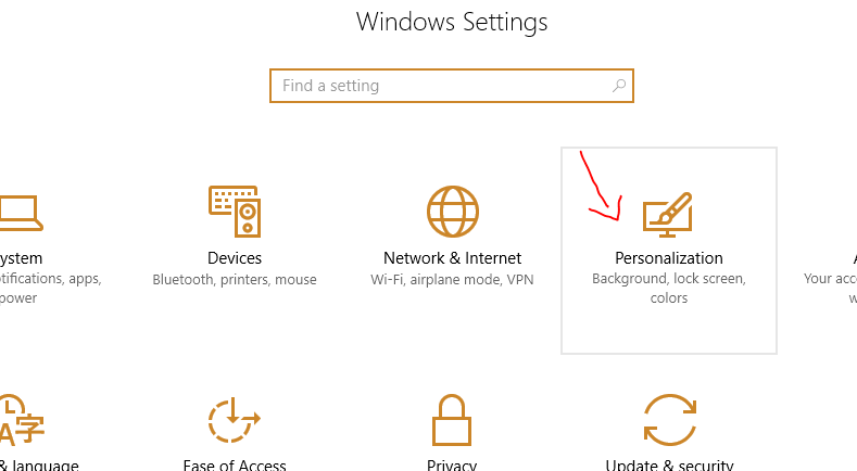 Windows 10 PC settings screenshot